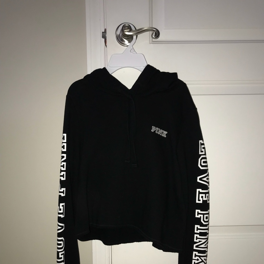 Pink Victoria Secret Cropped Pullover Sweatshirt